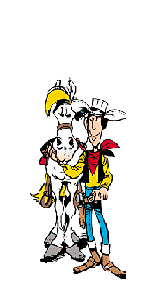Gif animé Lucky Luke et Jolly Jumper